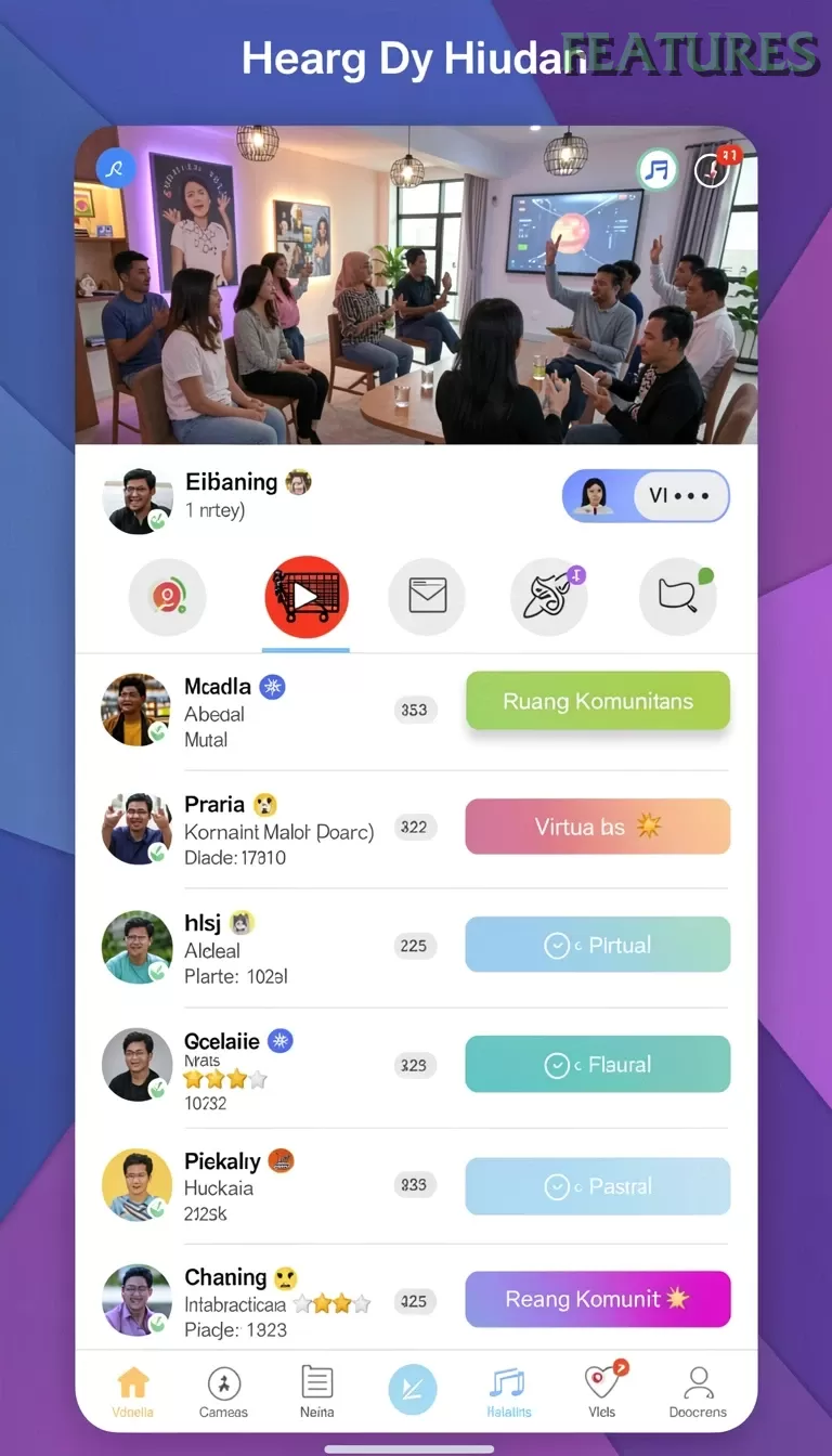 Cuplikan layar SURYA77 — menu navigasi