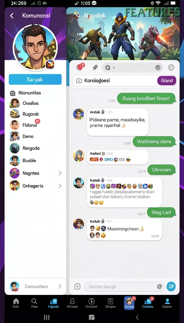 Cuplikan layar SURYA77 — aktivitas